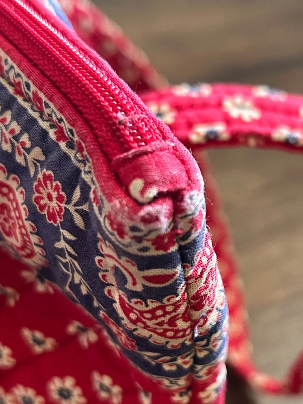 Vera Bradley Red Paisley & Floral Quilted Tote